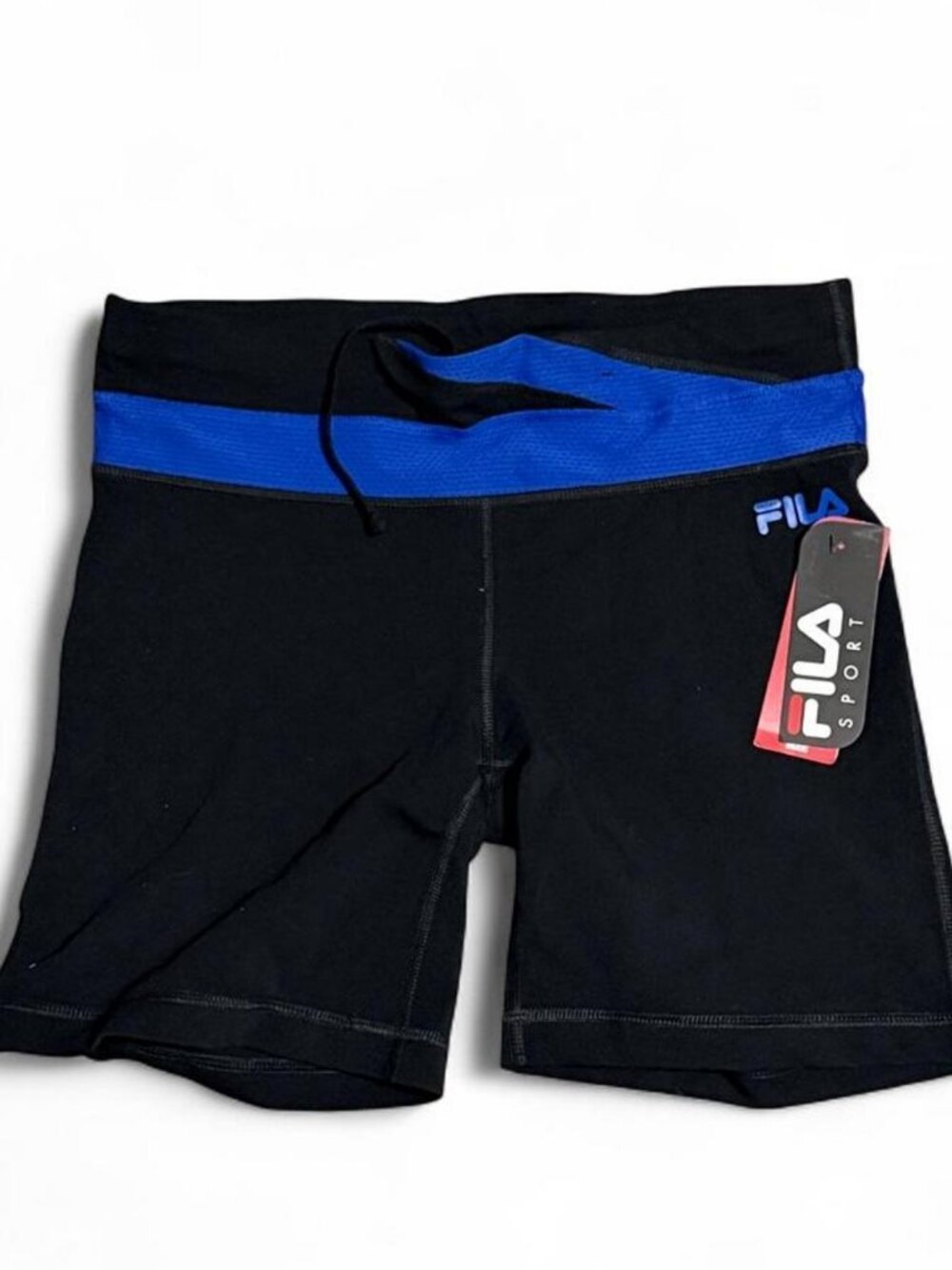 Fila Black Shorts Blue Waistband